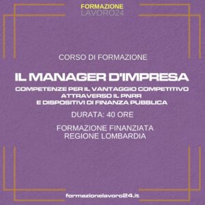 Il Manager d'Impresa. Competenze per il vantaggio competitivo attraverso PNRR e strumenti di finanza pubblica
